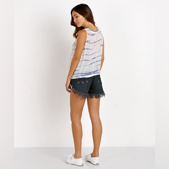 One Teaspoon High Waisted Bonita Shorts Black Denim - Women’s 30 - Picture 2 of 12